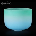 Sky Blue, Mint Green Gradient Frosted Crystal Singing Bowl