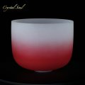 Muladhara Chakra - 14" Red Gradient Frosted Crystal Singing Bowl